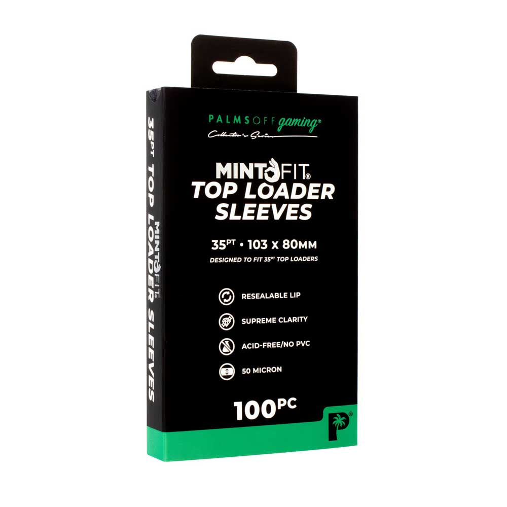 Palms Off Mint-Fit Top Loader Sleeves – 35pt -100pc