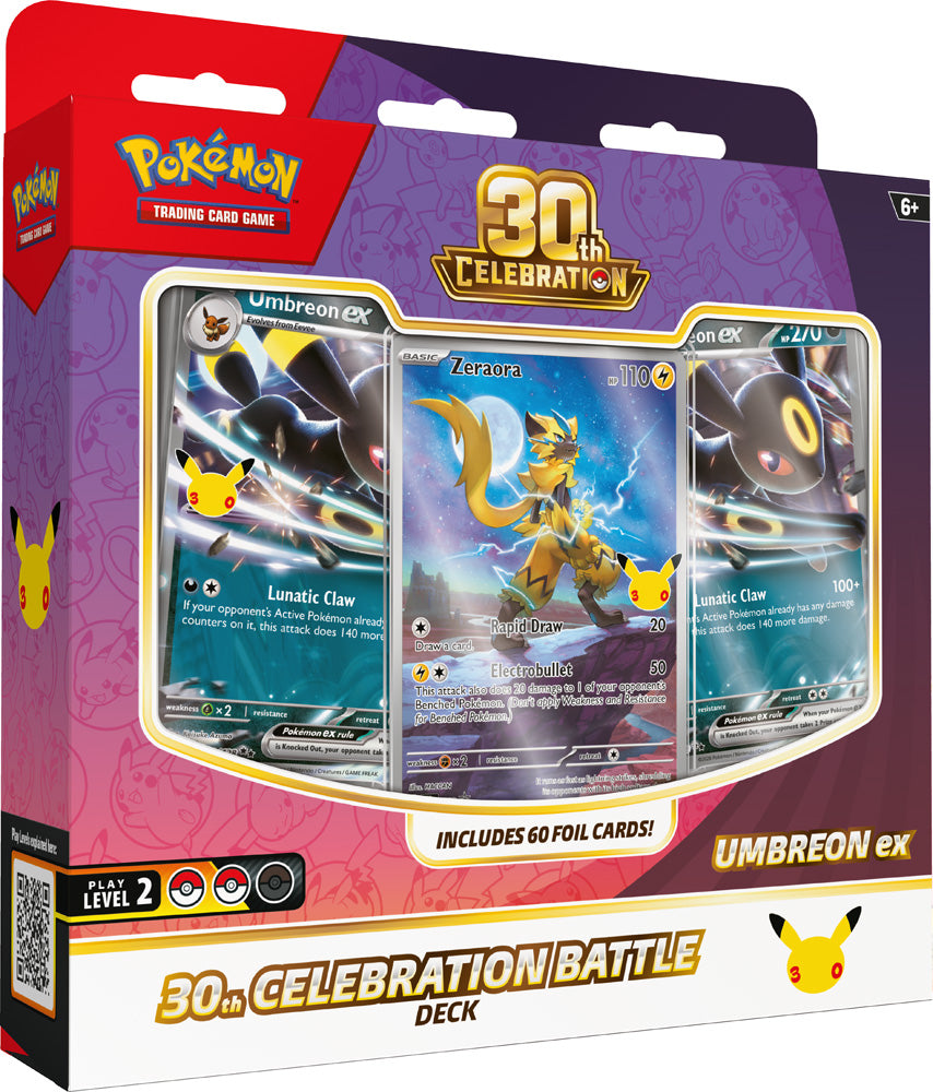 Pokémon TCG: 30th Celebration Battle Deck— Espeon ex / Umbreon ex Pre-Order (Pick up in-store only, Limit 2)