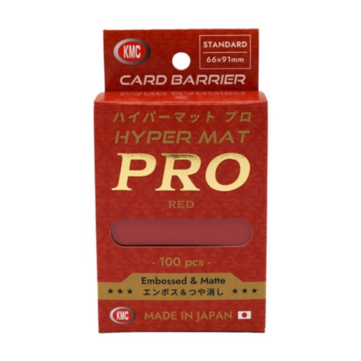 KMC Sleeves – Hyper MAT PRO: Red (100ct)