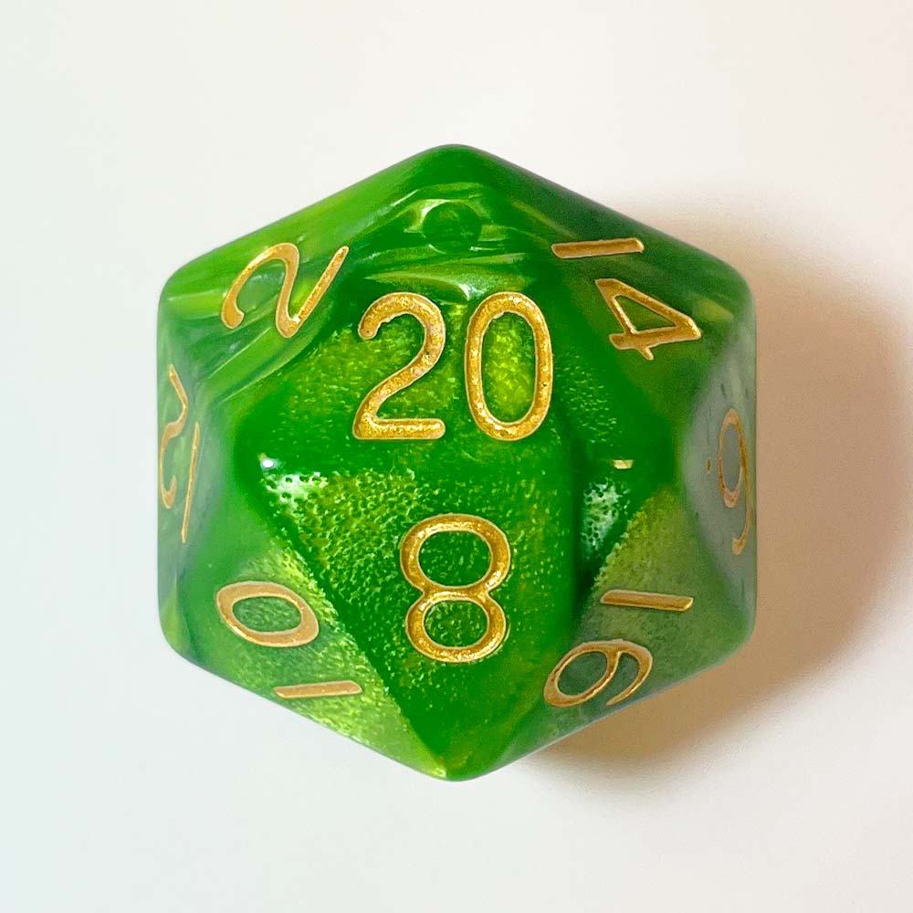 MDG – Mega Acrylic d20: Combo Attack Green/L