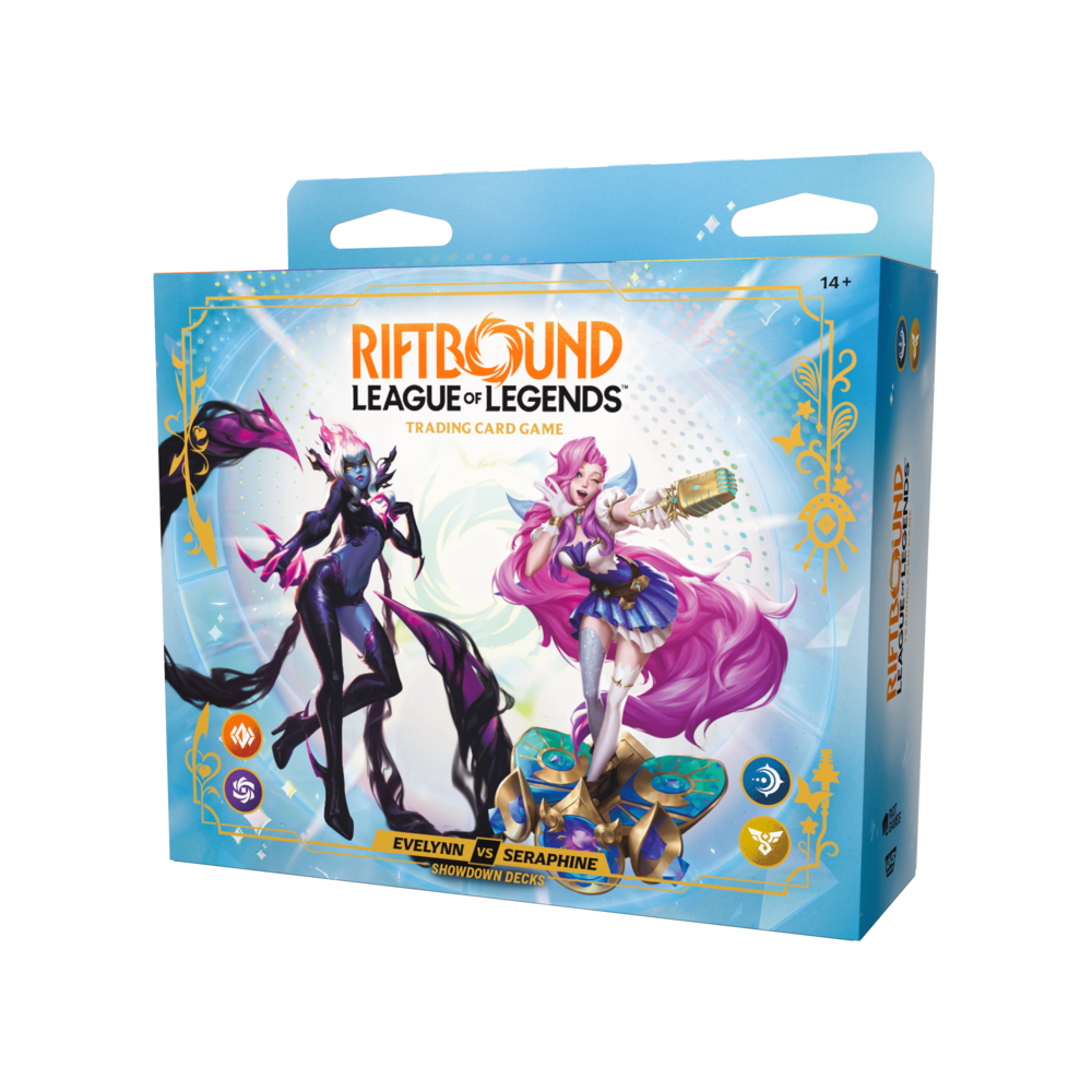 Riftbound: Radiance – Showdown Deck Display – Evelynn vs Seraphine