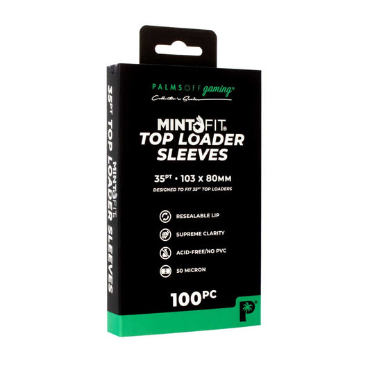 Palms Off Mint-Fit Top Loader Sleeves – 35pt -100pc