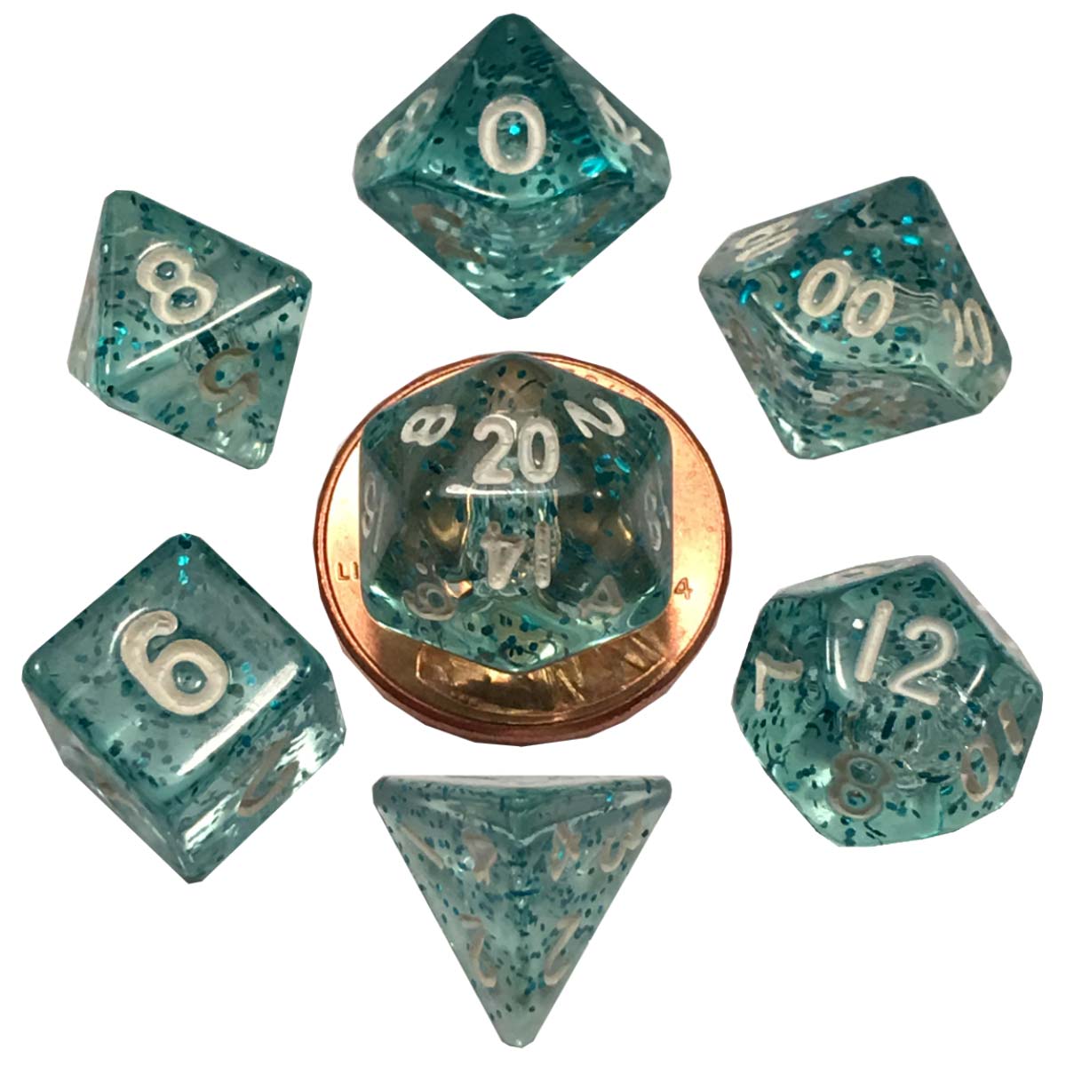 MDG – Mini Polyhedral Dice Set: Ethereal Light Blu
