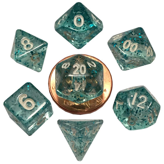 MDG – Mini Polyhedral Dice Set: Ethereal Light Blu