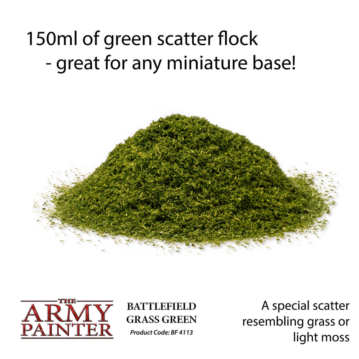 Army Painter Basing - Battlefield Grass Green Flock