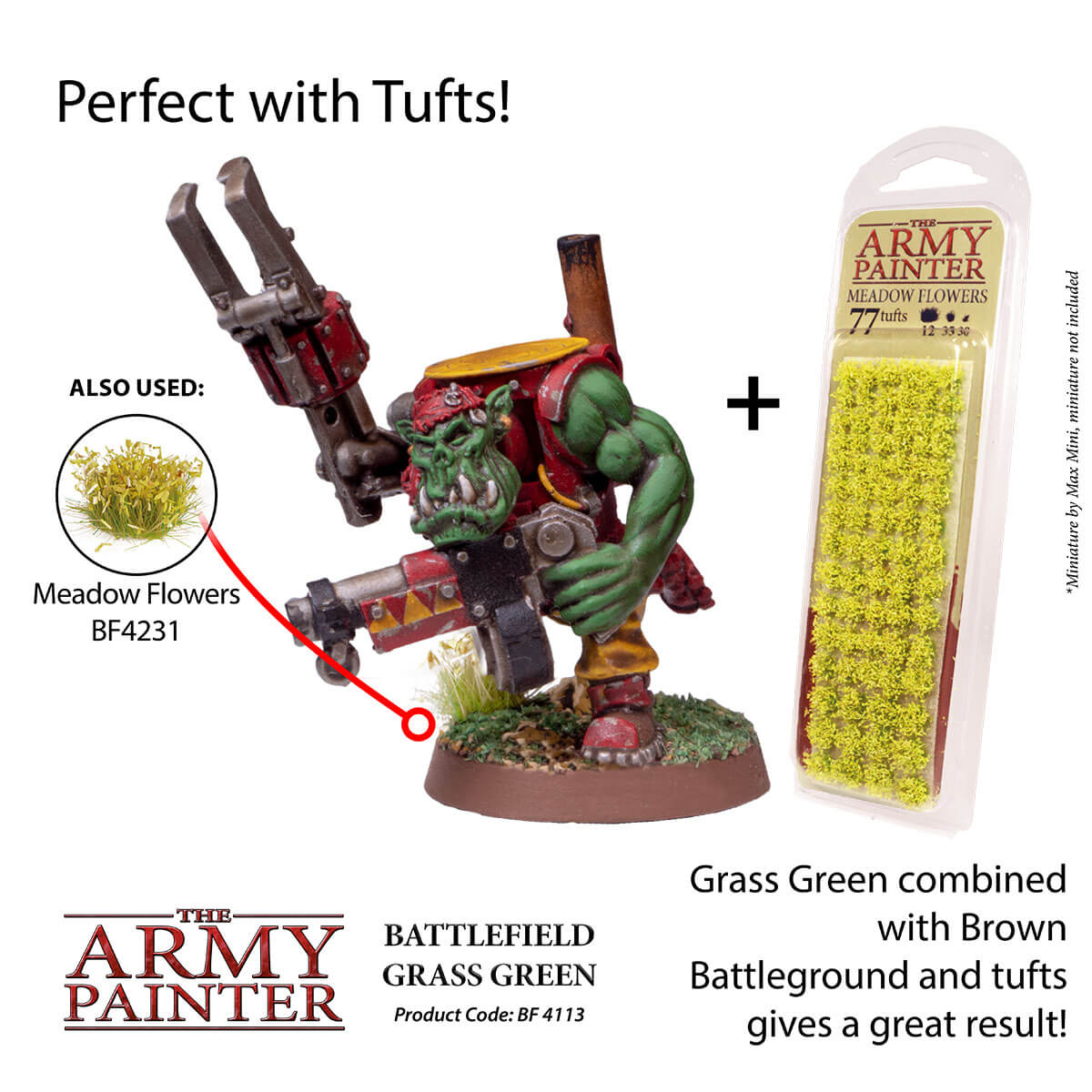 Army Painter Basing - Battlefield Grass Green Flock