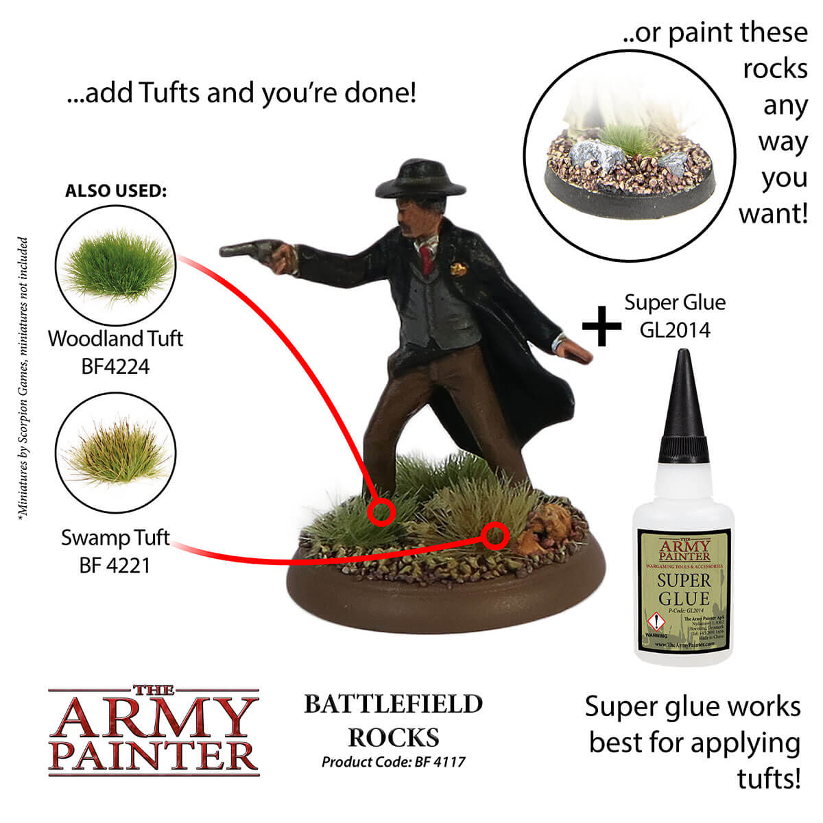 Army Painter Basing - Battlefield Rocks