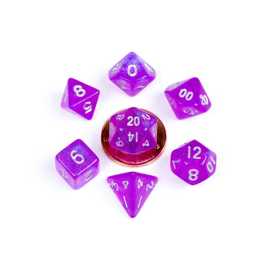 MDG – Mini Polyhedral Dice Set: Stardust Purple