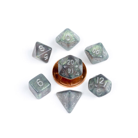 MDG – Mini Polyhedral Dice Set: Stardust Grey with