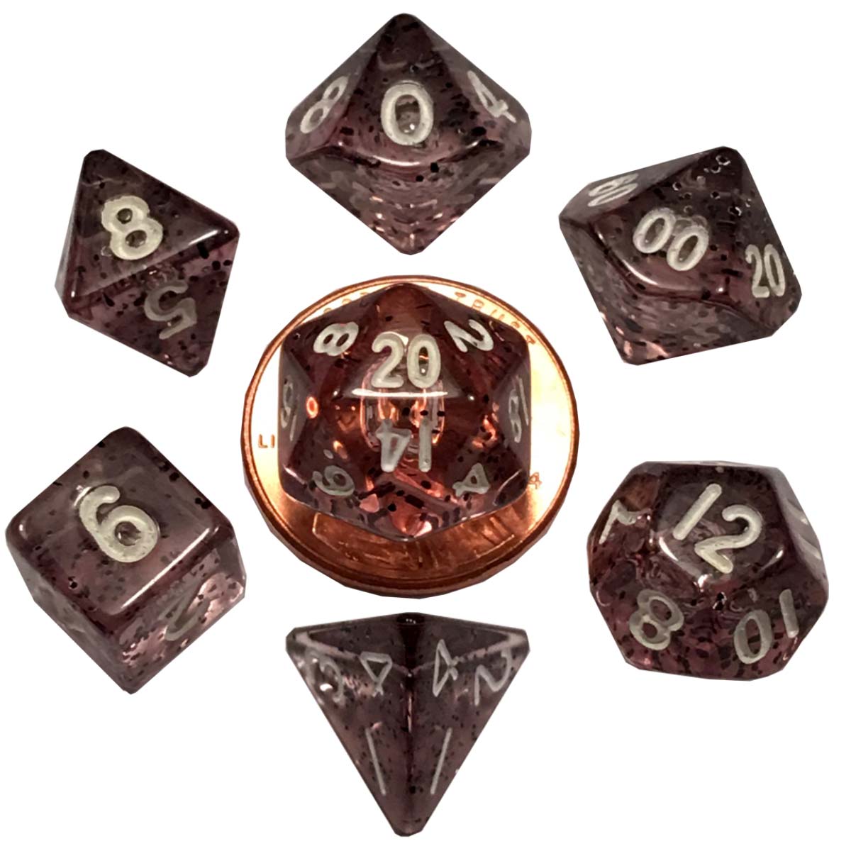 MDG – Mini Polyhedral Dice Set: Ethereal Black