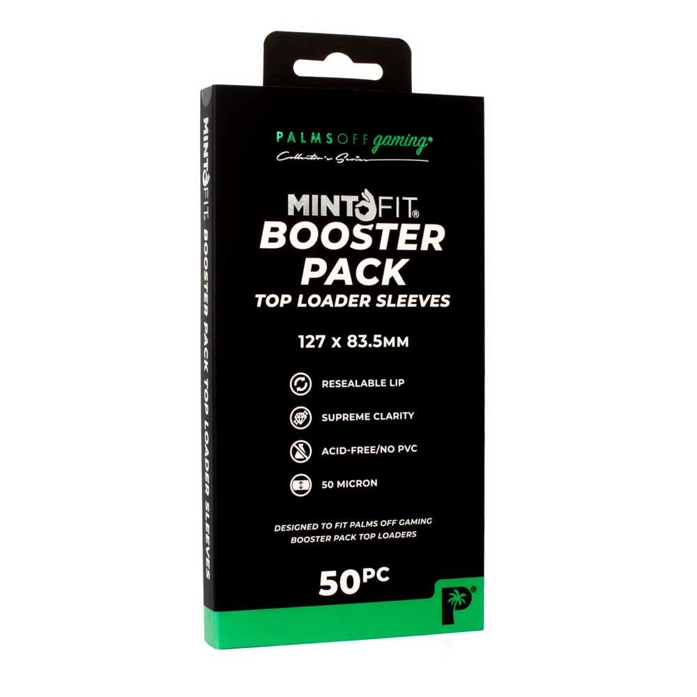 Palms Off Mint-Fit Booster Pack Top Loader Sleeves – 50pc