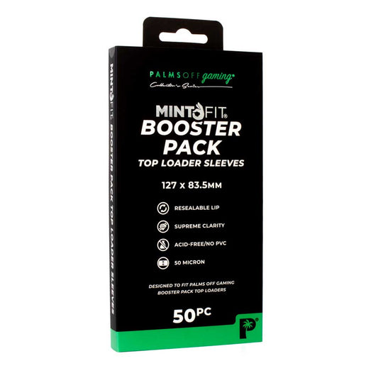 Palms Off Mint-Fit Booster Pack Top Loader Sleeves – 50pc
