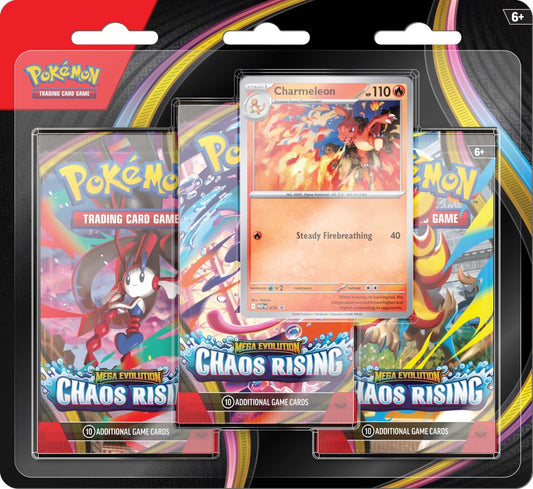 Pokémon TCG: Mega Evolution Chaos Rising 3-Booster Blister Pre-Order (LIMIT 1, PICK UP ONLY)
