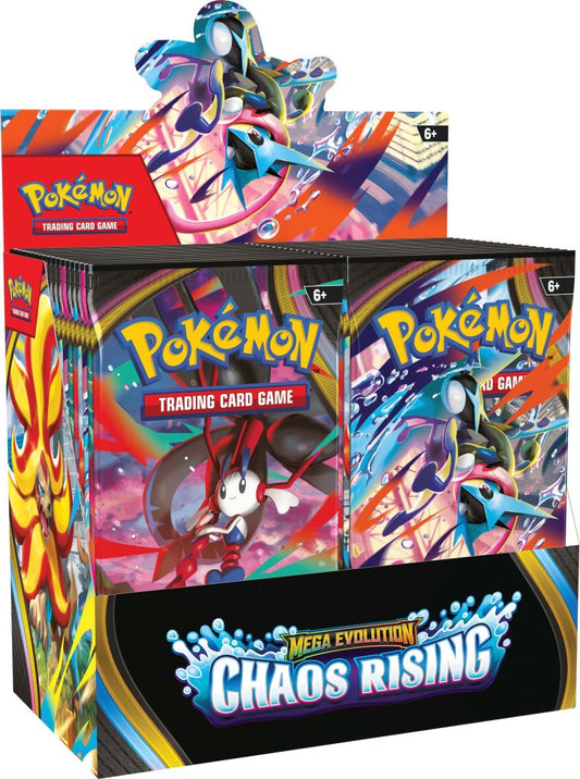 Pokémon TCG: Mega Evolution Chaos Rising Booster Box Pre-Order (LIMIT 1, PICK UP ONLY)