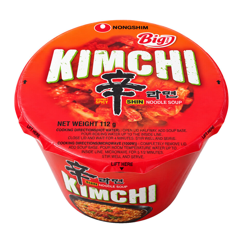 [Nongshim] Shin Kimchi Spicy Big Bowl Noodle Soup / [농심] 김치 신라면 큰사발 - 112g