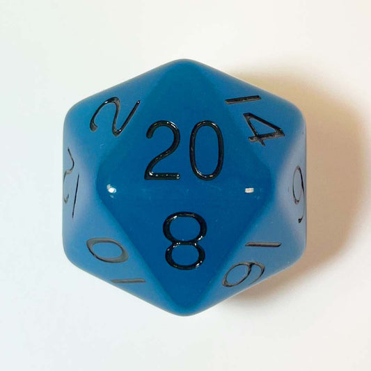 MDG – Mega Acrylic d20: Glow Blue