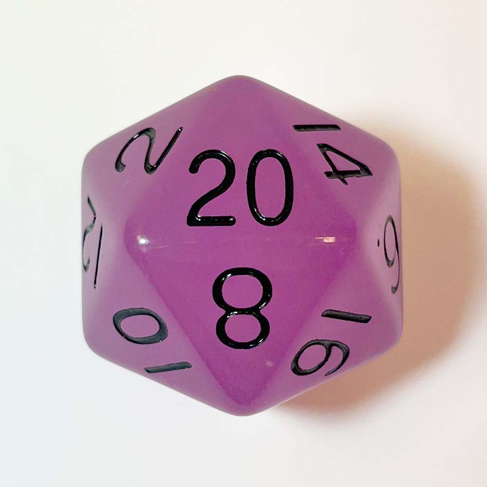 MDG – Mega Acrylic d20: Glow Purple